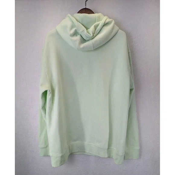 Fanjoy KNJ Hoodie Size XL Mint Green Chenille Graphic‎ Sweatshirt Fuzzy Letters - Picture 3 of 6